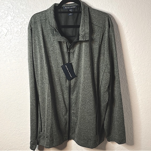 Devon & Jones Men’s Big & Tall Full Zip Jacket Dark Grey Heather New! - Picture 1 of 12